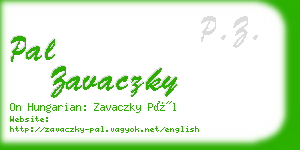 pal zavaczky business card